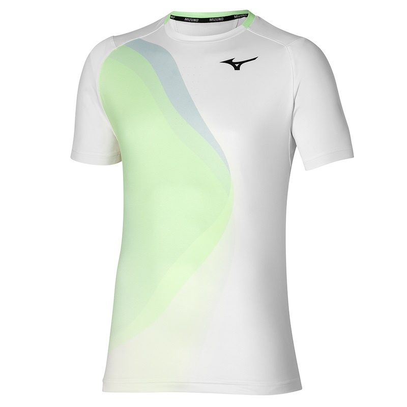 Mizuno Release Shadow Grafisk Tee T Shirts Herre Hvide | Danmark M2419HF