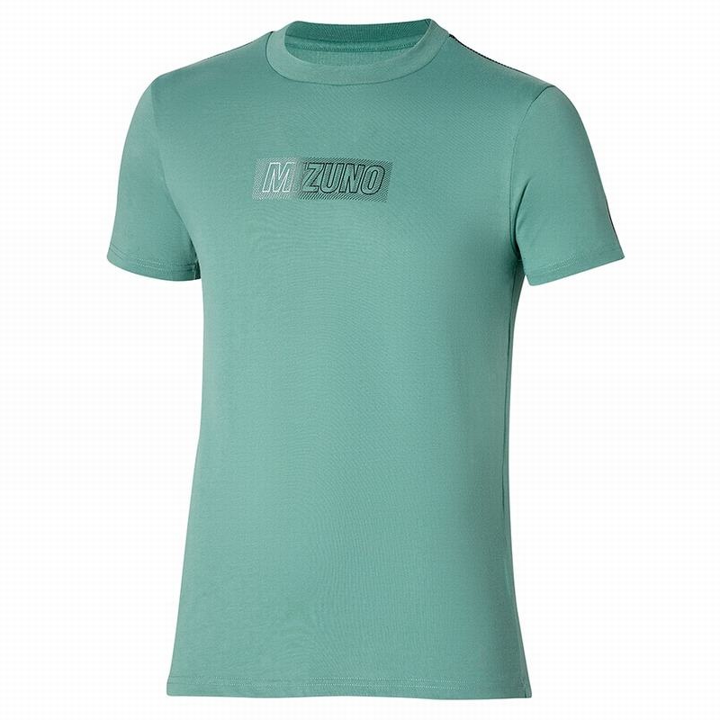 Mizuno Release Tape Tee T Shirts Herre Blå | Danmark M0523YL