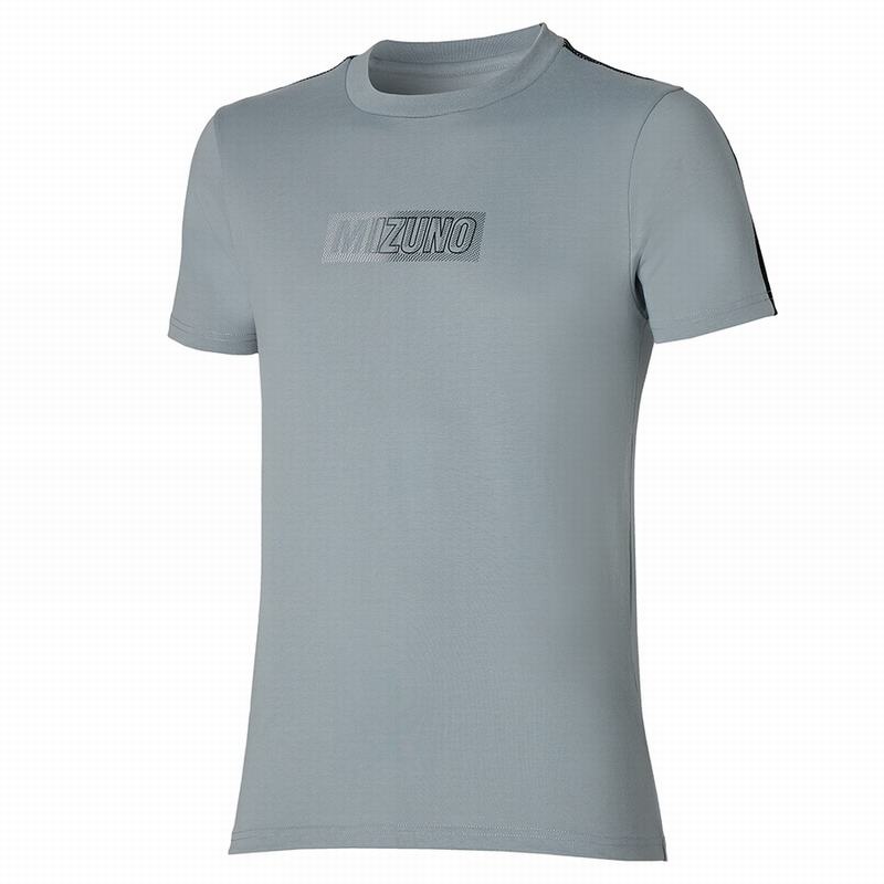 Mizuno Release Tape Tee T Shirts Herre Grå | Danmark M8712OA