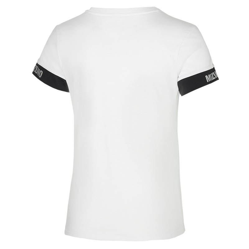 Mizuno Tee T Shirts Dame Hvide | Danmark M0423TB