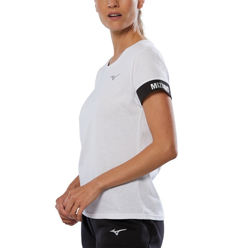 Mizuno Tee T Shirts Dame Hvide | Danmark M0423TB