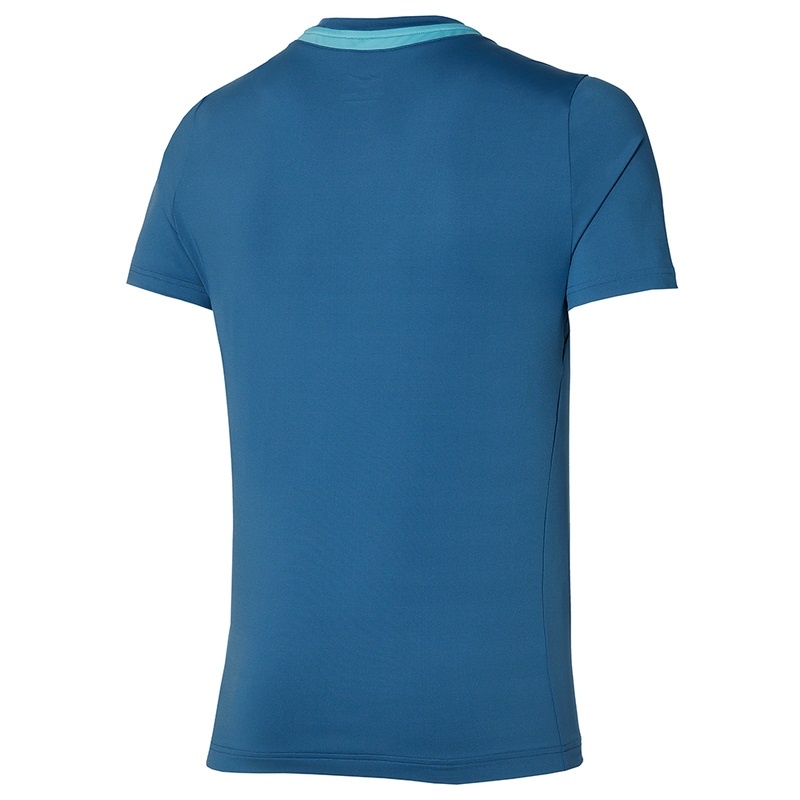 Mizuno Tee T Shirts Herre Blå | Danmark M5864XQ