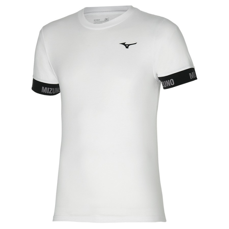 Mizuno Tee T Shirts Herre Hvide | Danmark M1682JO