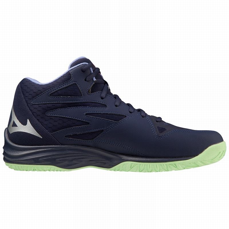 Mizuno Thunder Blade Z Mid Volleyballsko Herre Blå Grøn | Danmark M8165EP