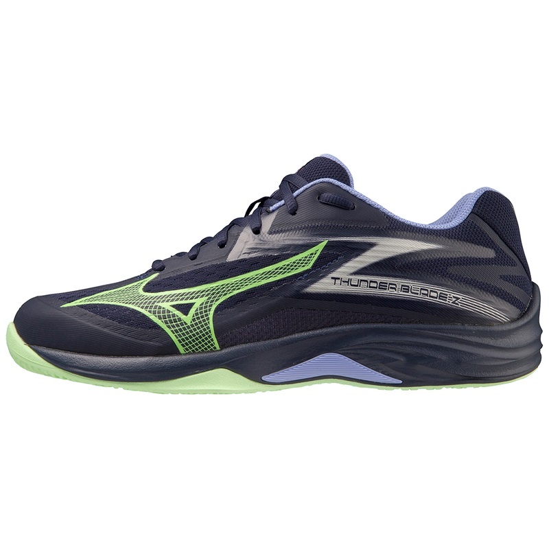 Mizuno Thunder Blade Z Volleyballsko Dame Blå Grøn | Danmark M8024NH