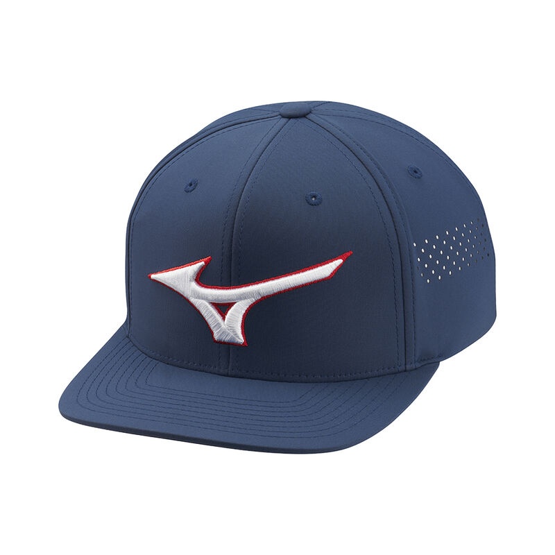 Mizuno Tour Flade Snapback Hat Dame Mørkeblå | Danmark M5409JZ