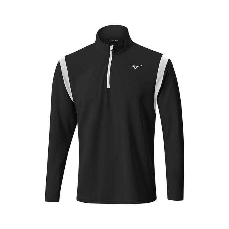 Mizuno Vinter Breeze Elite 1/4 Zip Toppe Herre Sort | Danmark M7162JW