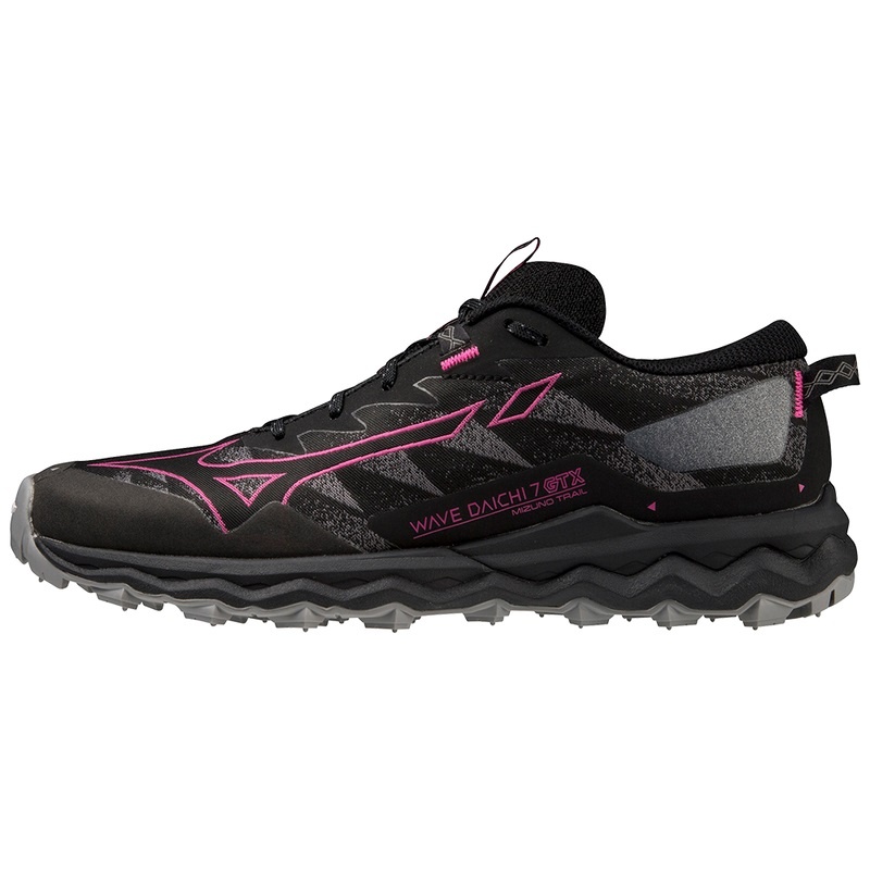 Mizuno Wave Daichi 7 GTX Trail Løbesko Dame Sort Fuchsia | Danmark M7806YN