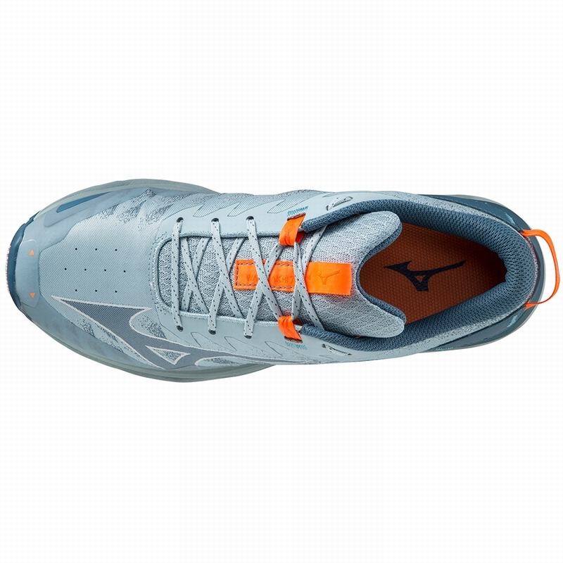 Mizuno Wave Daichi 7 Trail Løbesko Herre Blå Lyseorange | Danmark M2163QS