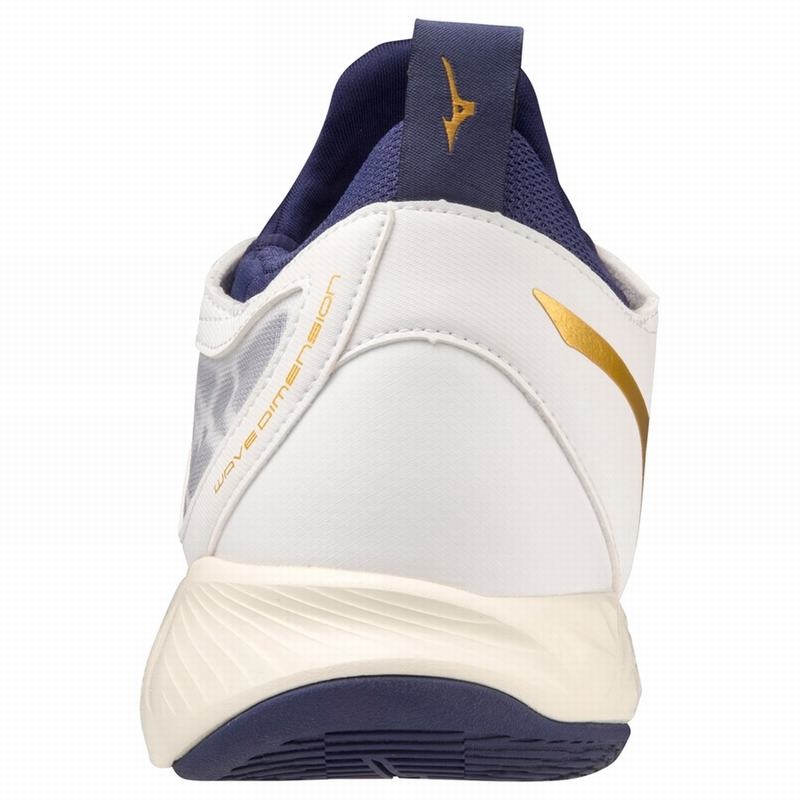 Mizuno Wave Dimension Volleyballsko Dame Hvide Guld | Danmark M8341XV