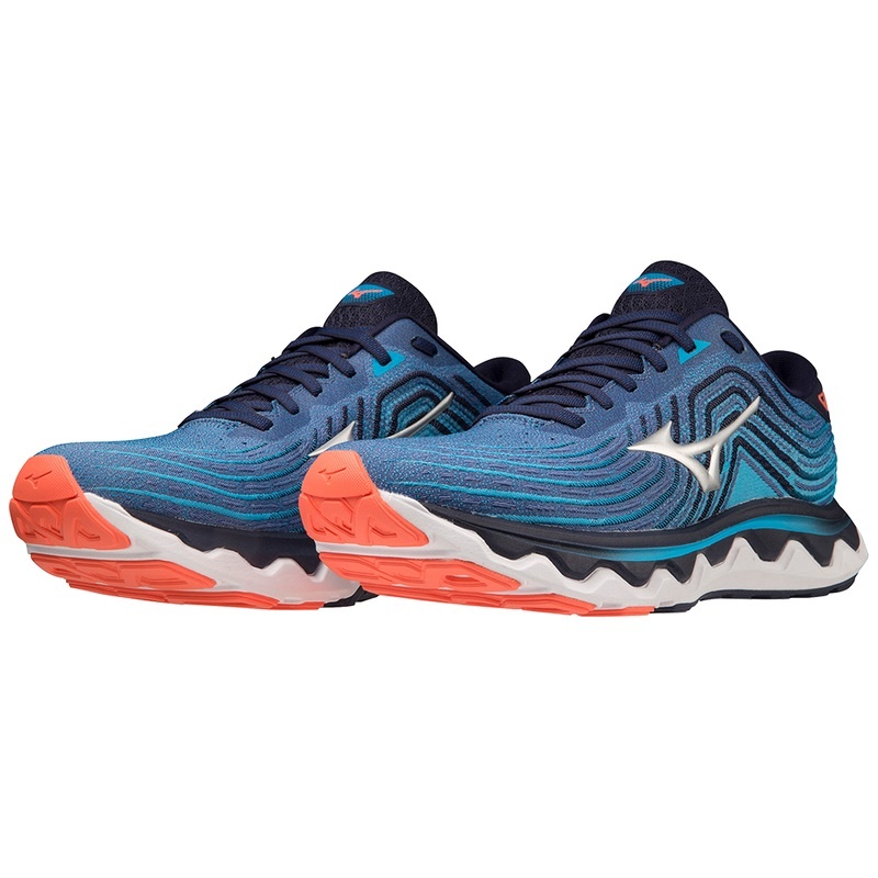 Mizuno Wave Horizon 6 Løbesko Herre Sølv | Danmark M6382HV