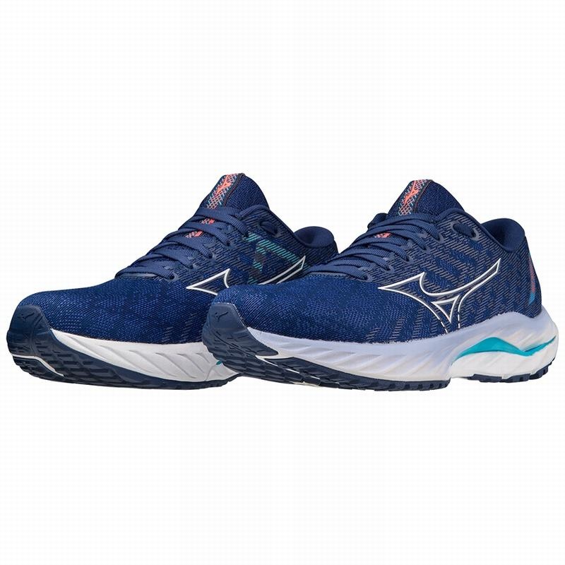 Mizuno Wave Inspire 19 Løbesko Dame Hvide | Danmark M1982PZ