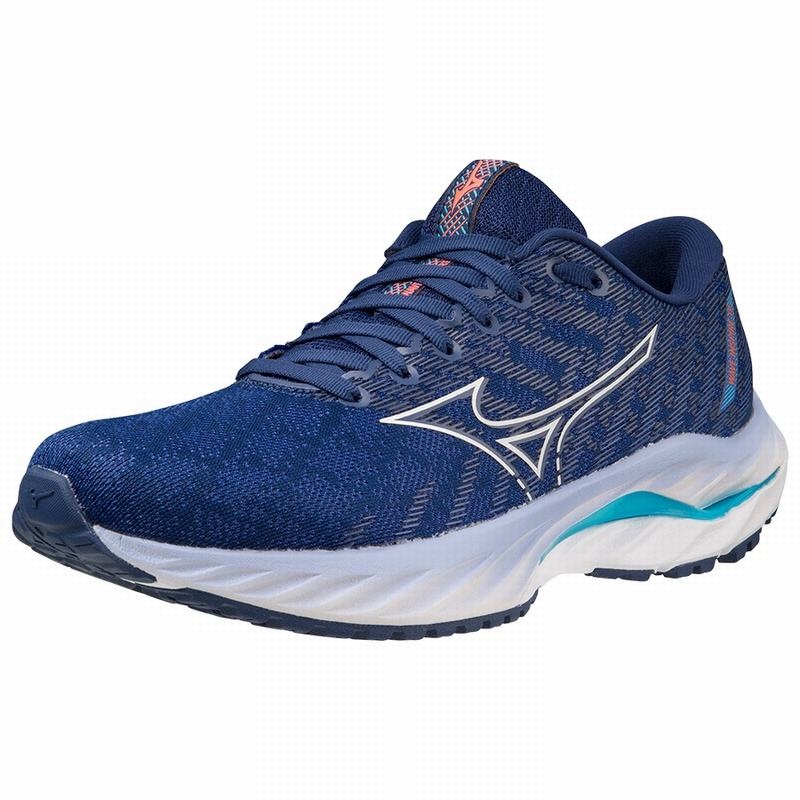 Mizuno Wave Inspire 19 Løbesko Dame Hvide | Danmark M1982PZ