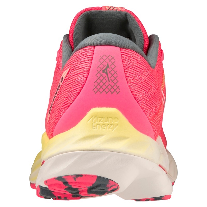 Mizuno Wave Inspire 19 Løbesko Dame Lyserød Hvide | Danmark M5614DZ