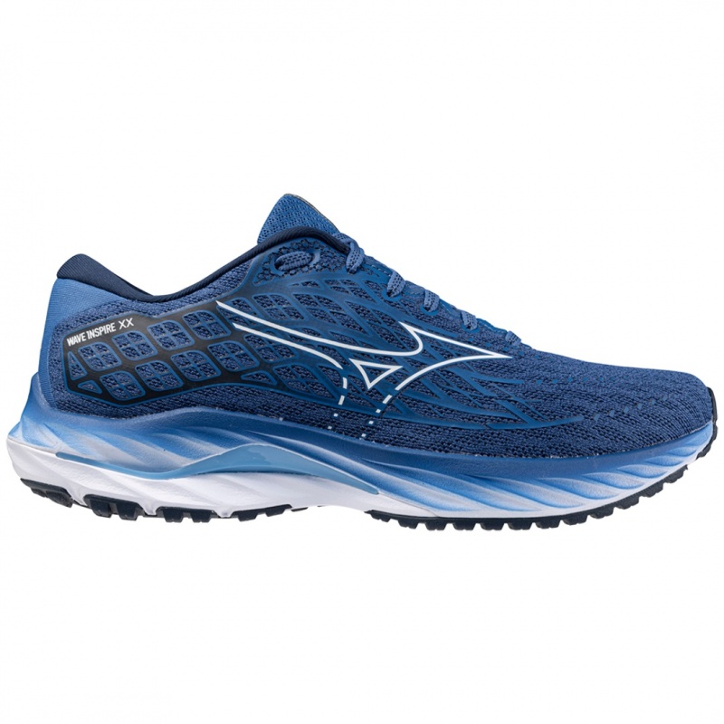 Mizuno Wave Inspire 20 Brede Løbesko Herre Blå | Danmark M4018SM