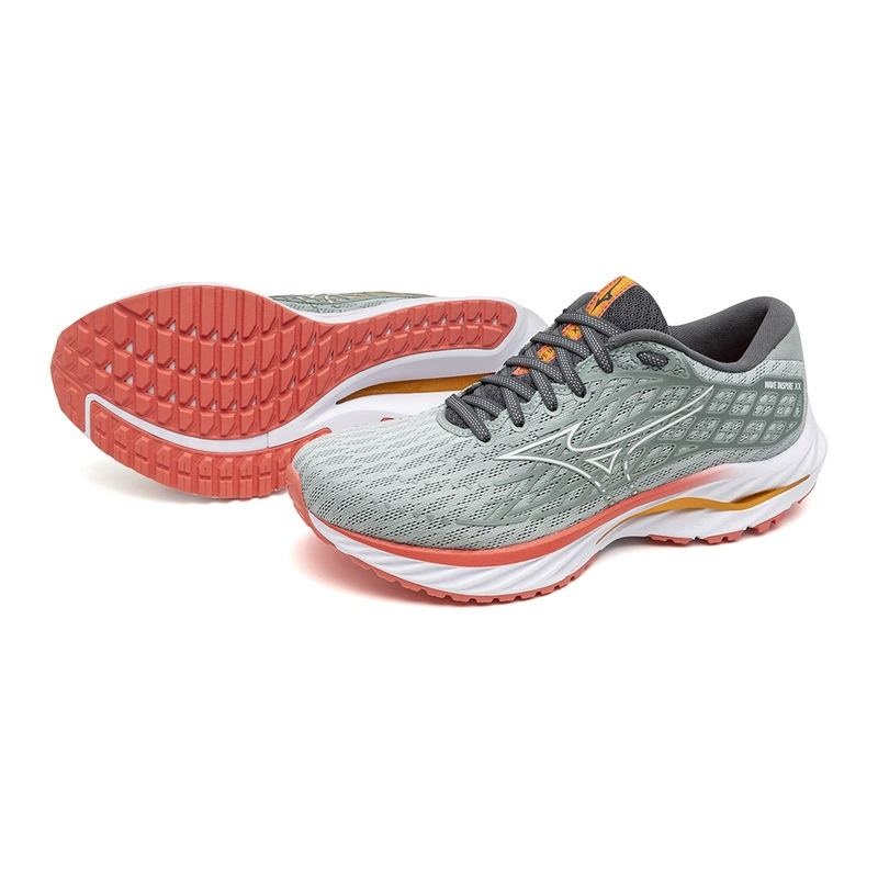 Mizuno Wave Inspire 20 Løbesko Dame Grå Hvide | Danmark M2567PO