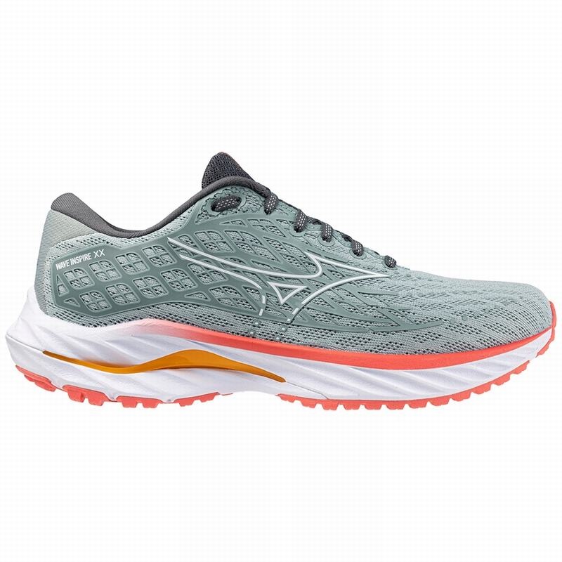 Mizuno Wave Inspire 20 Løbesko Dame Grå Hvide | Danmark M2567PO