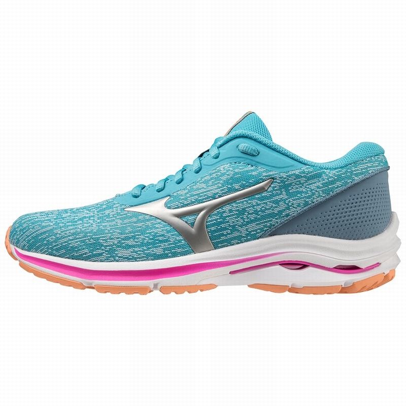 Mizuno Wave Kizuna 3 Løbesko Dame Blå Sølv Lyseorange | Danmark M6879AW