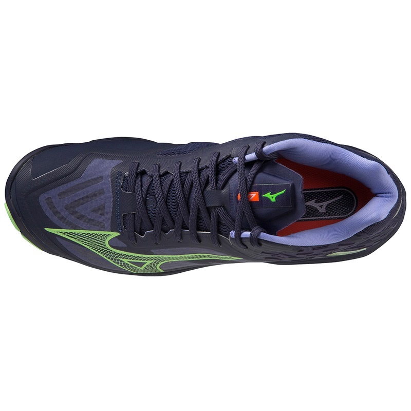 Mizuno Wave Lightning Z7Mid Volleyballsko Herre Mørkeblå | Danmark M4027CV