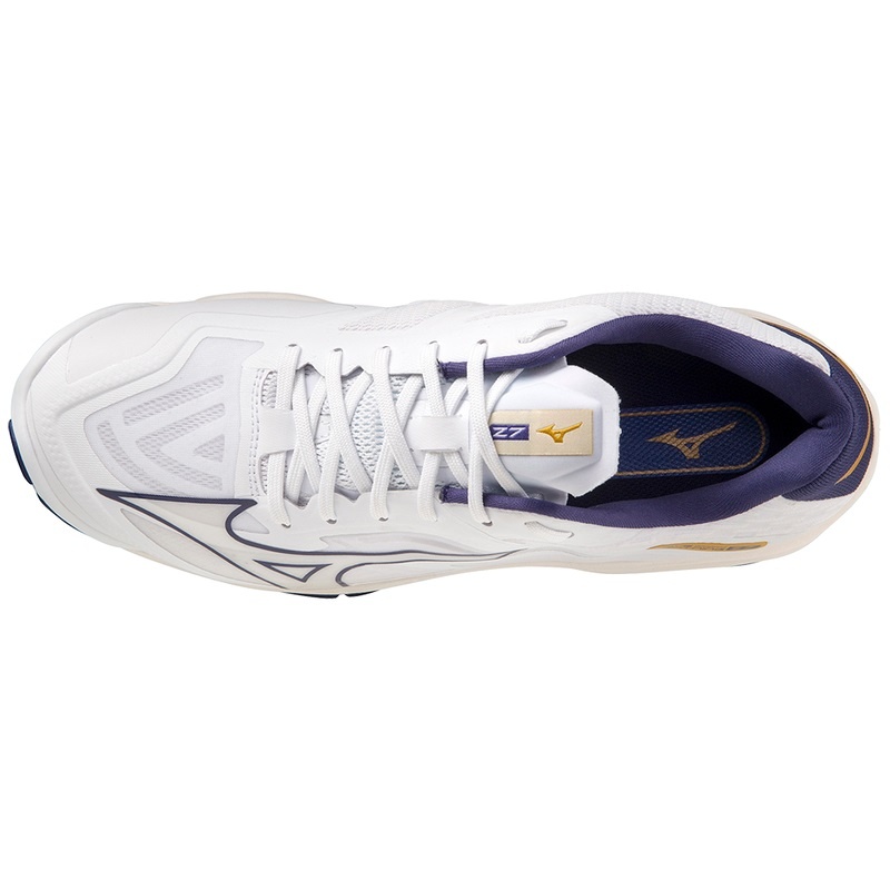 Mizuno Wave Lightning Z7 Volleyballsko Dame Hvide Guld | Danmark M3521HA