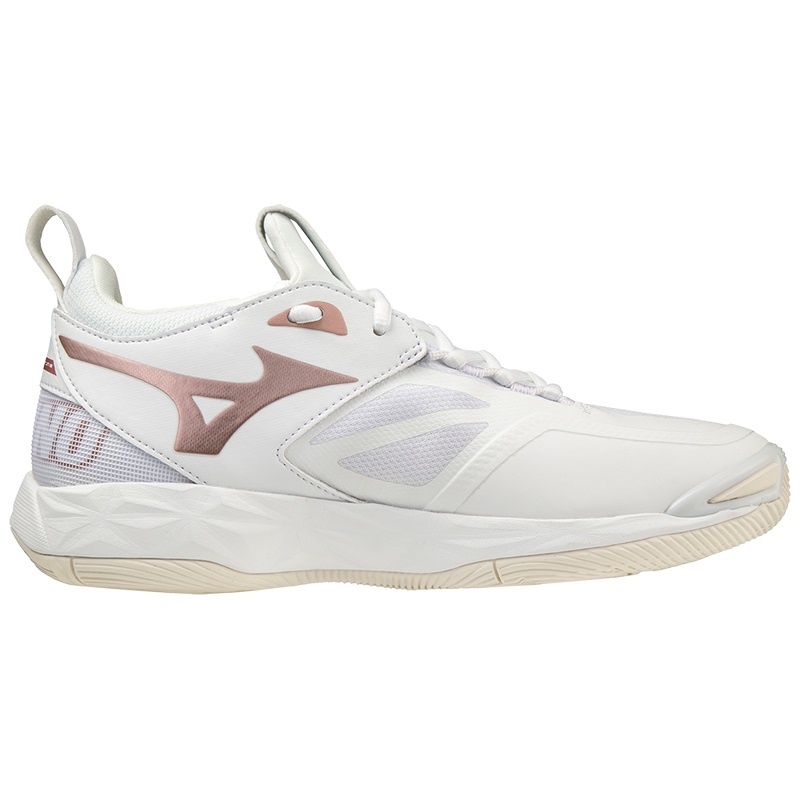 Mizuno Wave Momentum 2 Volleyballsko Dame Hvide Lyserød | Danmark M0498PA