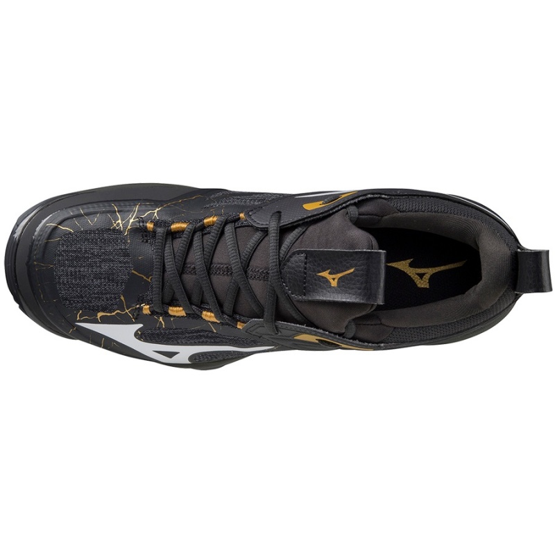 Mizuno Wave Momentum 2 Volleyballsko Herre Sort Guld | Danmark M1235ST