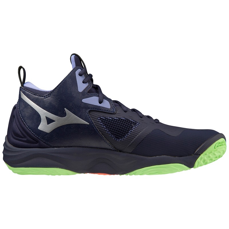 Mizuno Wave Momentum 3 Mid Volleyballsko Herre Blå | Danmark M2810ZH