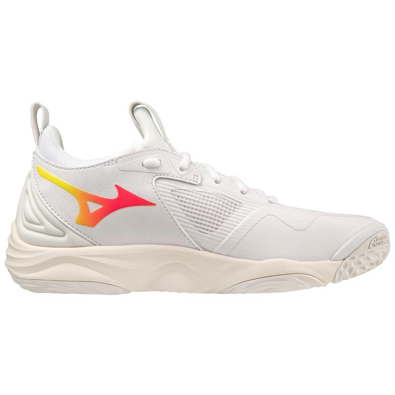 Mizuno Wave Momentum 3 Volleyballsko Dame Hvide Lyserød | Danmark M7125PG