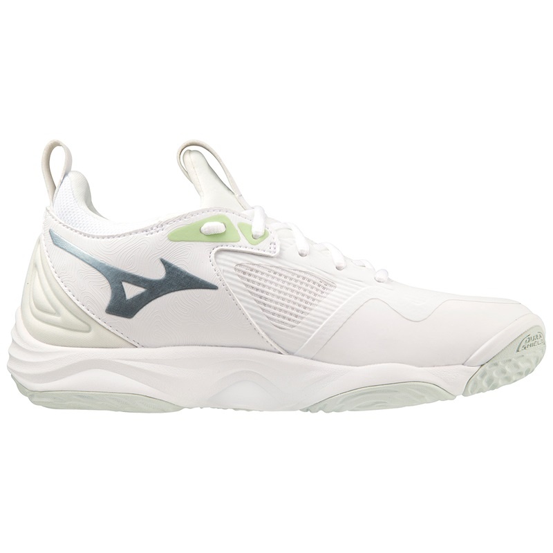 Mizuno Wave Momentum 3 Volleyballsko Dame Hvide Grøn | Danmark M5694OM