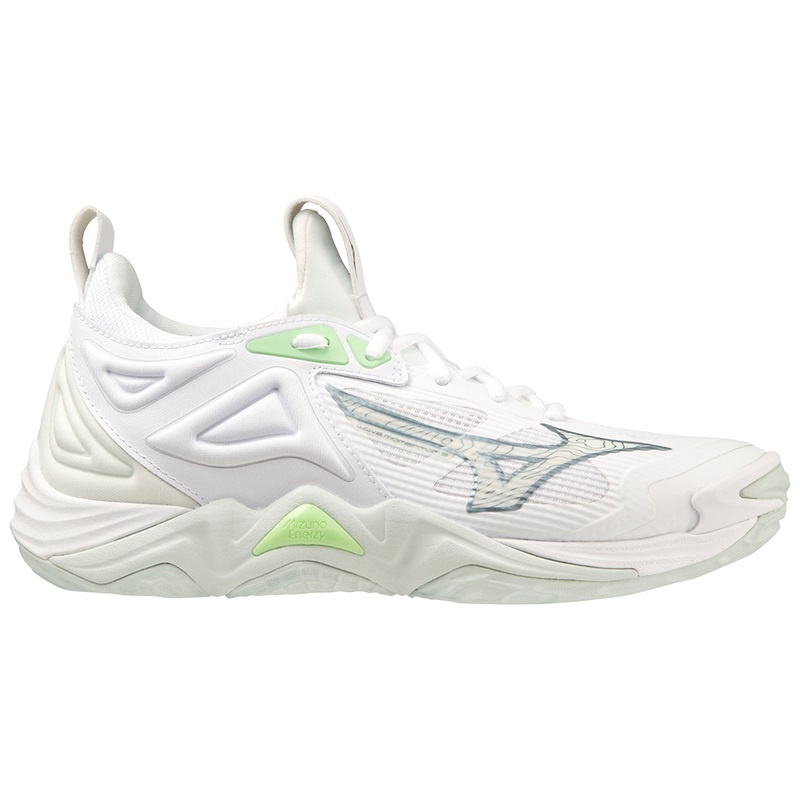 Mizuno Wave Momentum 3 Volleyballsko Dame Hvide Grøn | Danmark M5694OM