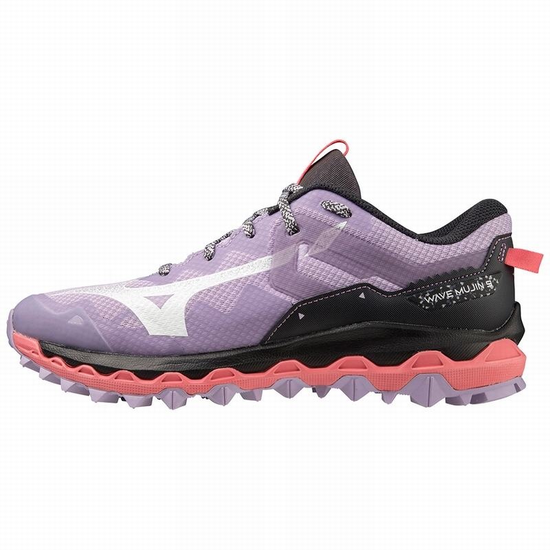 Mizuno Wave Mujin 9 Trail Løbesko Dame Lilla Hvide Orange Koral | Danmark M5820FE