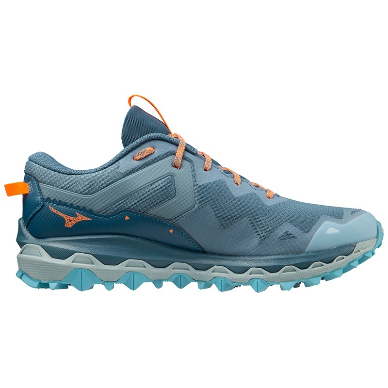 Mizuno Wave Mujin 9 Trail Løbesko Herre Blå Blå Lyseorange | Danmark M6190RB