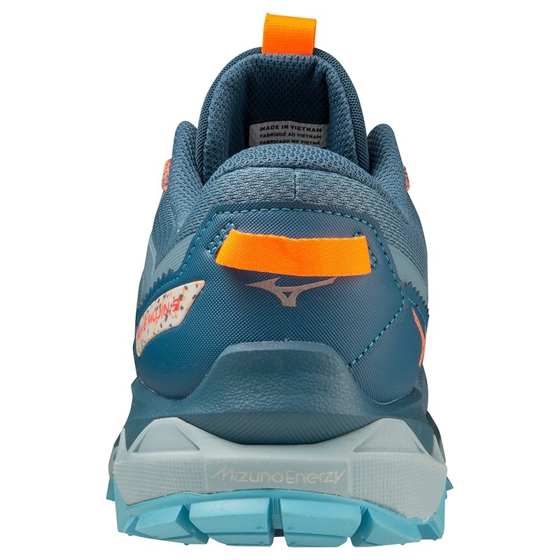 Mizuno Wave Mujin 9 Trail Løbesko Herre Blå Blå Lyseorange | Danmark M6190RB