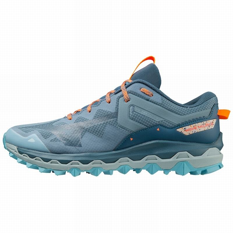 Mizuno Wave Mujin 9 Trail Løbesko Herre Blå Blå Lyseorange | Danmark M6190RB