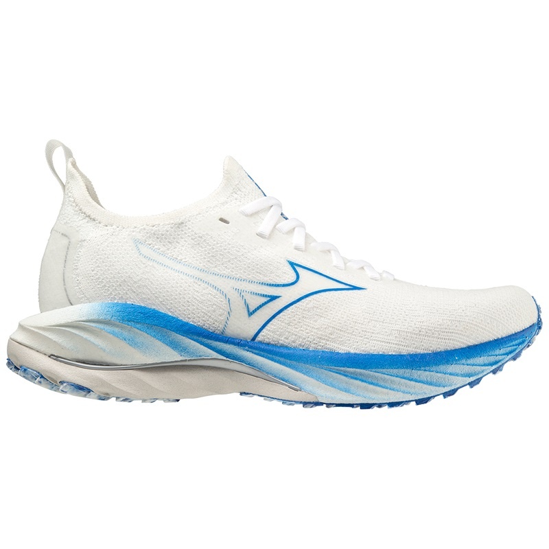 Mizuno Wave Neo Vind Løbesko Dame Hvide Blå | Danmark M7315OS