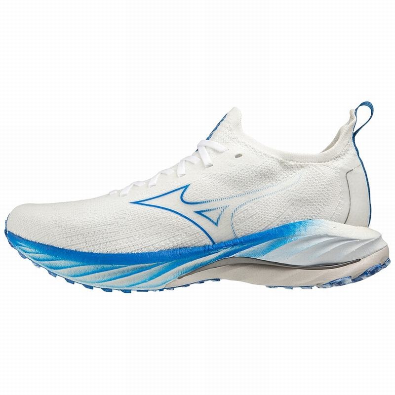 Mizuno Wave Neo Vind Løbesko Herre Hvide Blå | Danmark M4193EC