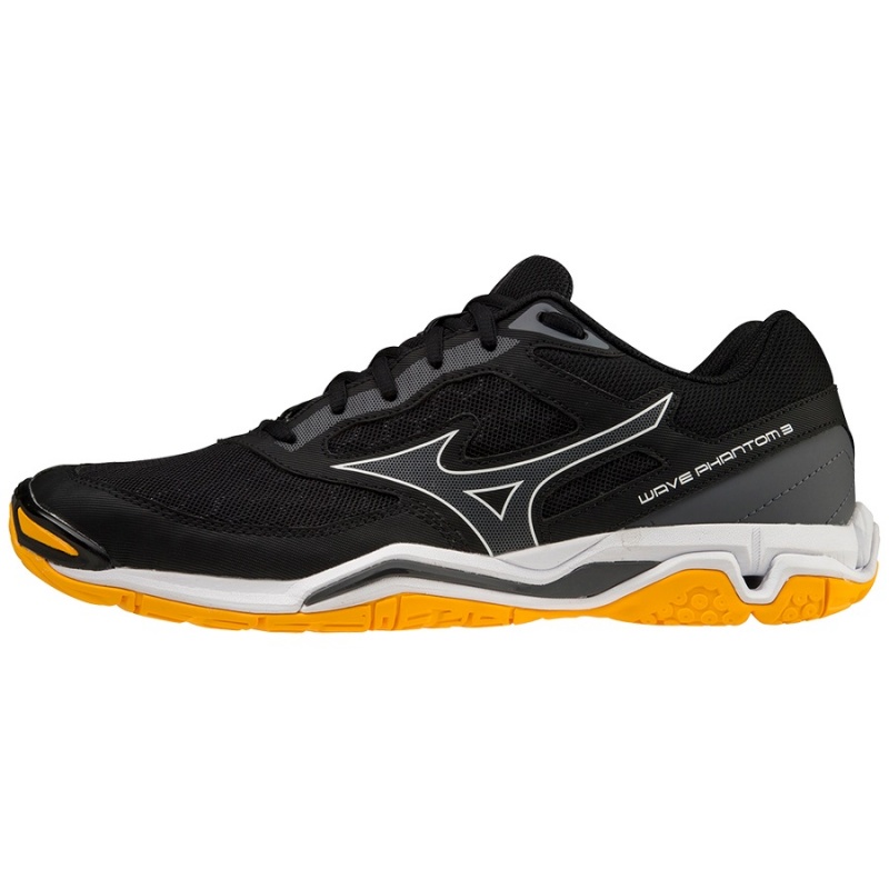 Mizuno Wave Phantom 3 Håndboldsko Dame Sort Hvide | Danmark M9861HZ