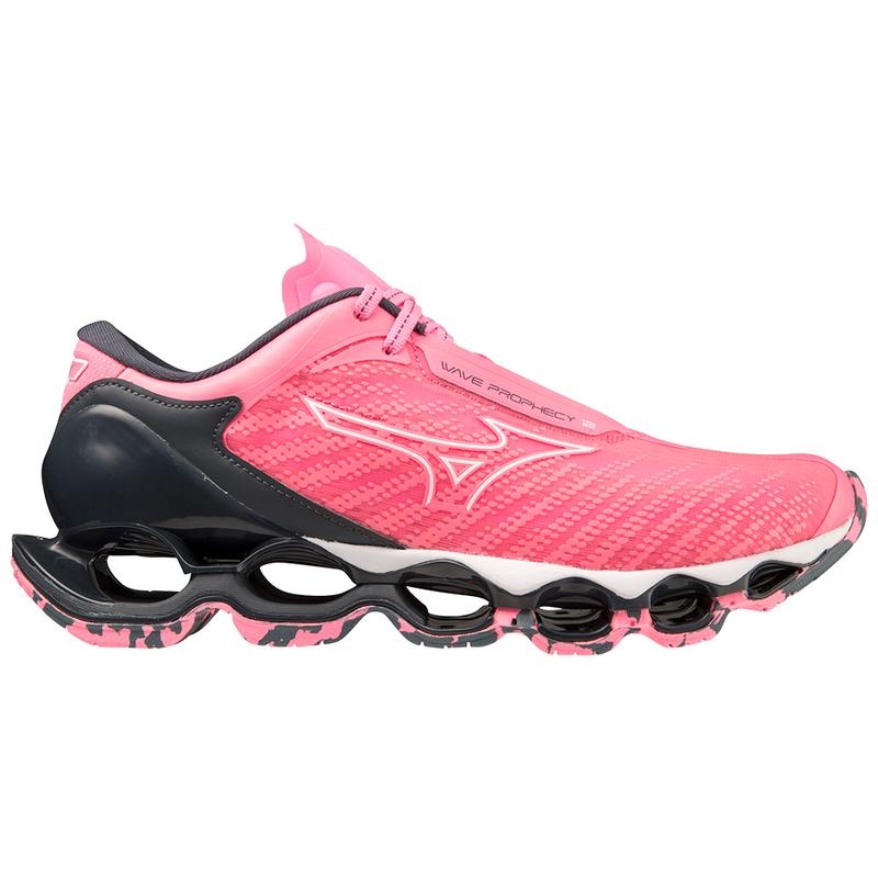 Mizuno Wave Prophecy 12 Løbesko Dame Lyserød Sort | Danmark M7869YF