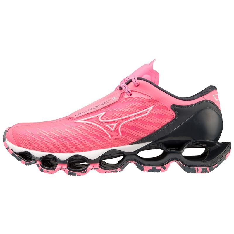 Mizuno Wave Prophecy 12 Løbesko Dame Lyserød Sort | Danmark M7869YF