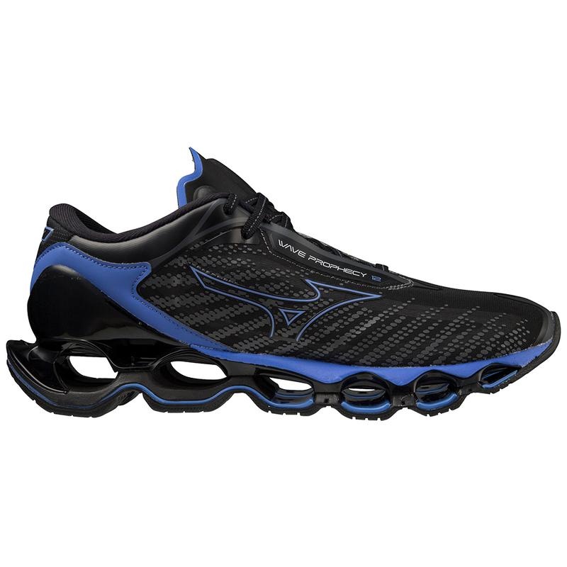 Mizuno Wave Prophecy 12 Løbesko Herre Sort Blå | Danmark M9682LP