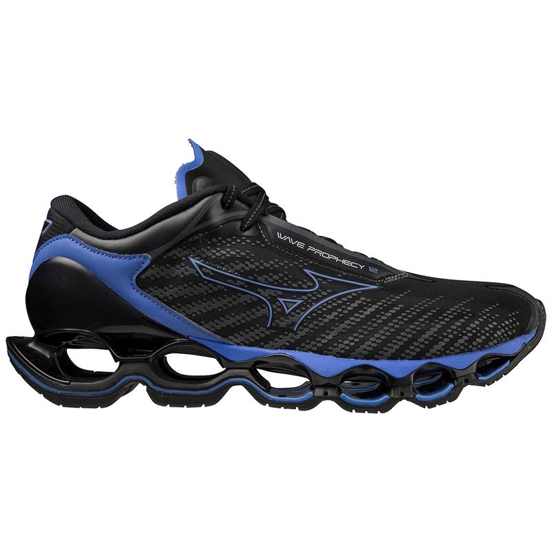 Mizuno Wave Prophecy 12 Løbesko Herre Sort Blå | Danmark M9682LP