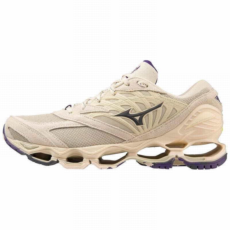 Mizuno Wave Prophecy LS Sneakers Dame Brune Mørkegrå Gul Lilla | Danmark M9408TX