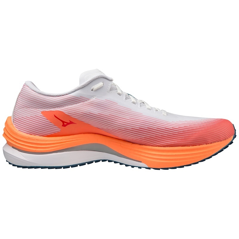 Mizuno Wave Rebellion Flash Løbesko Herre Hvide Sølv Lyseorange | Danmark M3064PB