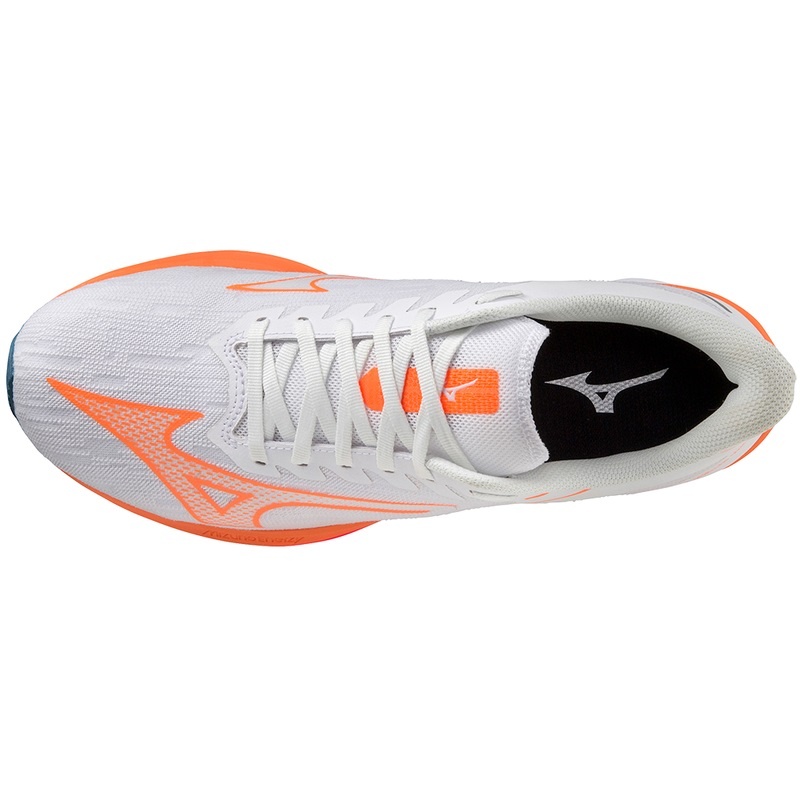 Mizuno Wave Rebellion Sonic Løbesko Herre Hvide Lyseorange Blå | Danmark M5329OD