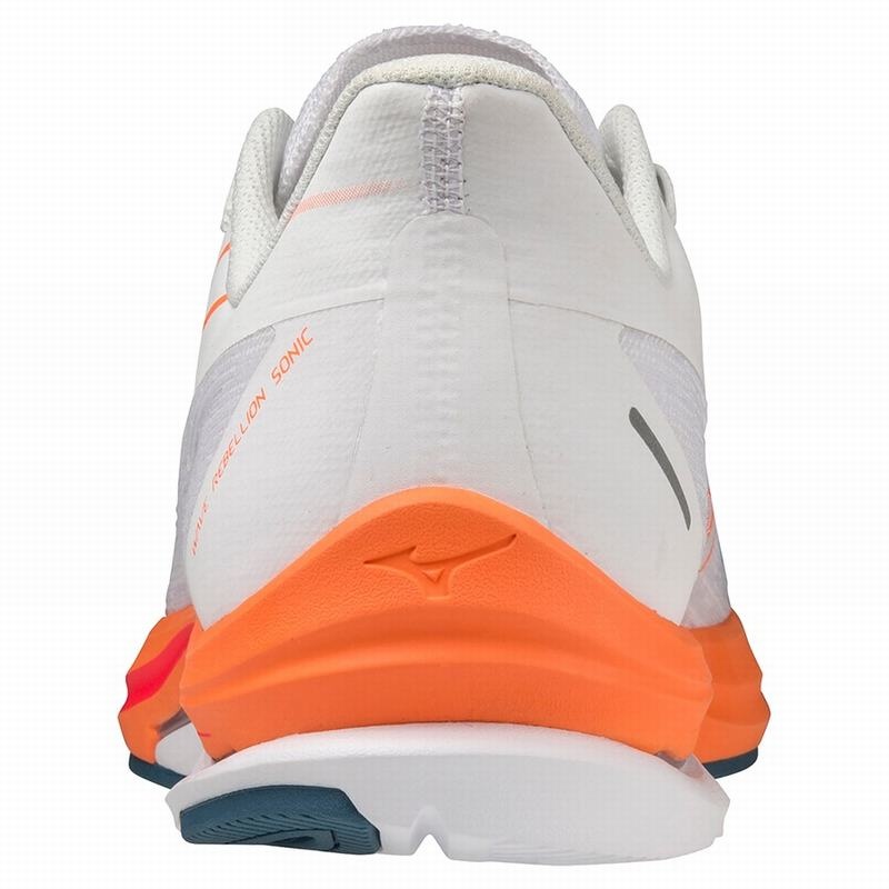 Mizuno Wave Rebellion Sonic Løbesko Herre Hvide Lyseorange Blå | Danmark M5329OD