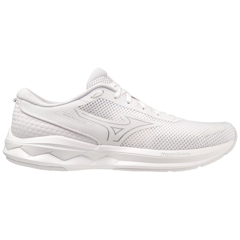 Mizuno Wave Revolt 3 Løbesko Herre Hvide Sølv Hvide | Danmark M3781XY