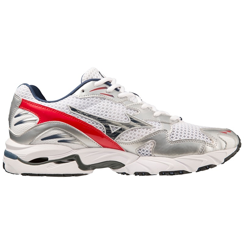 Mizuno Wave Rider 10 Sneakers Dame Hvide Blå Rød | Danmark M3251NU