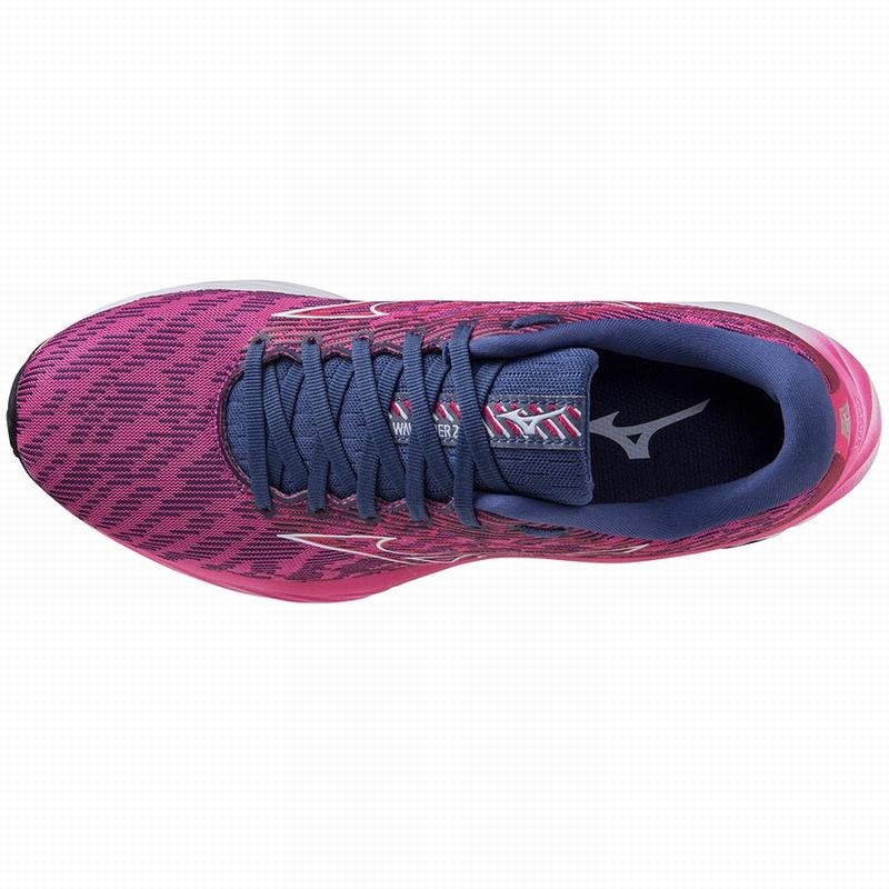 Mizuno Wave Rider 26 Løbesko Dame Fuchsia Blå | Danmark M3194YK