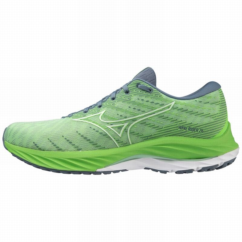 Mizuno Wave Rider 26 Løbesko Herre Hvide Blå | Danmark M4531JY