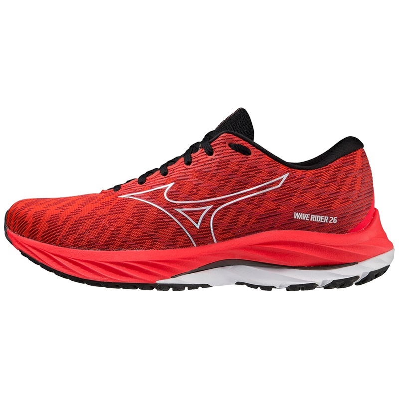 Mizuno Wave Rider 26 Løbesko Herre Rød Hvide Sort | Danmark M9350SX